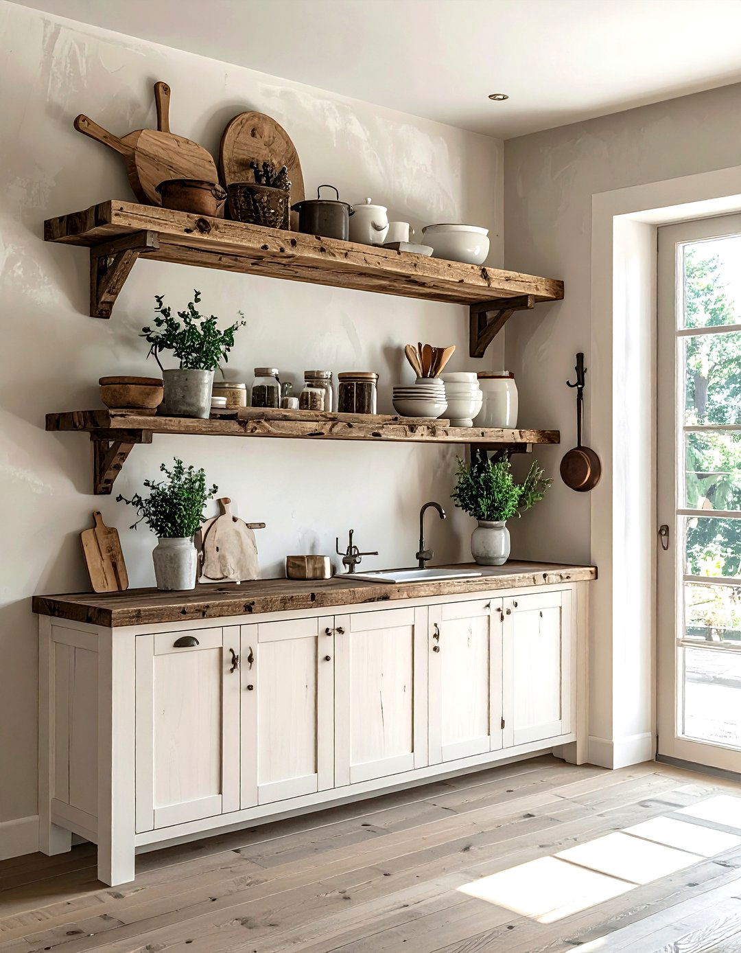Rustic Kitchen Floating Shelves - 30 floating shelf kitchen ideas