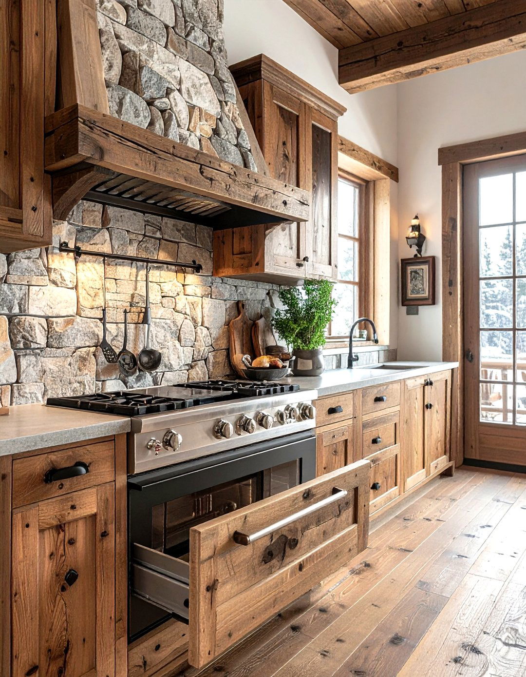 Rustic Kitchen Microwave Drawer - 30 drawer microwave kitchen ideas