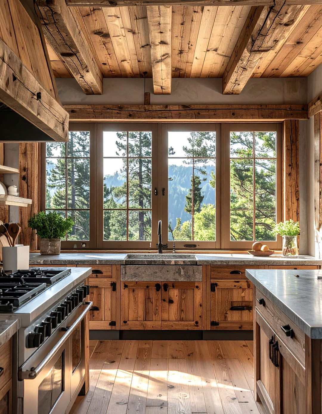 Rustic Kitchen Pass Through - 30 kitchen pass-through window ideas