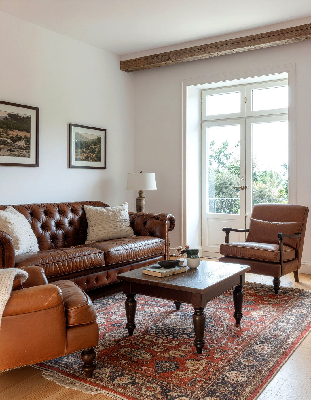 Rustic Leather Furniture - 30 Tuscan living room ideas