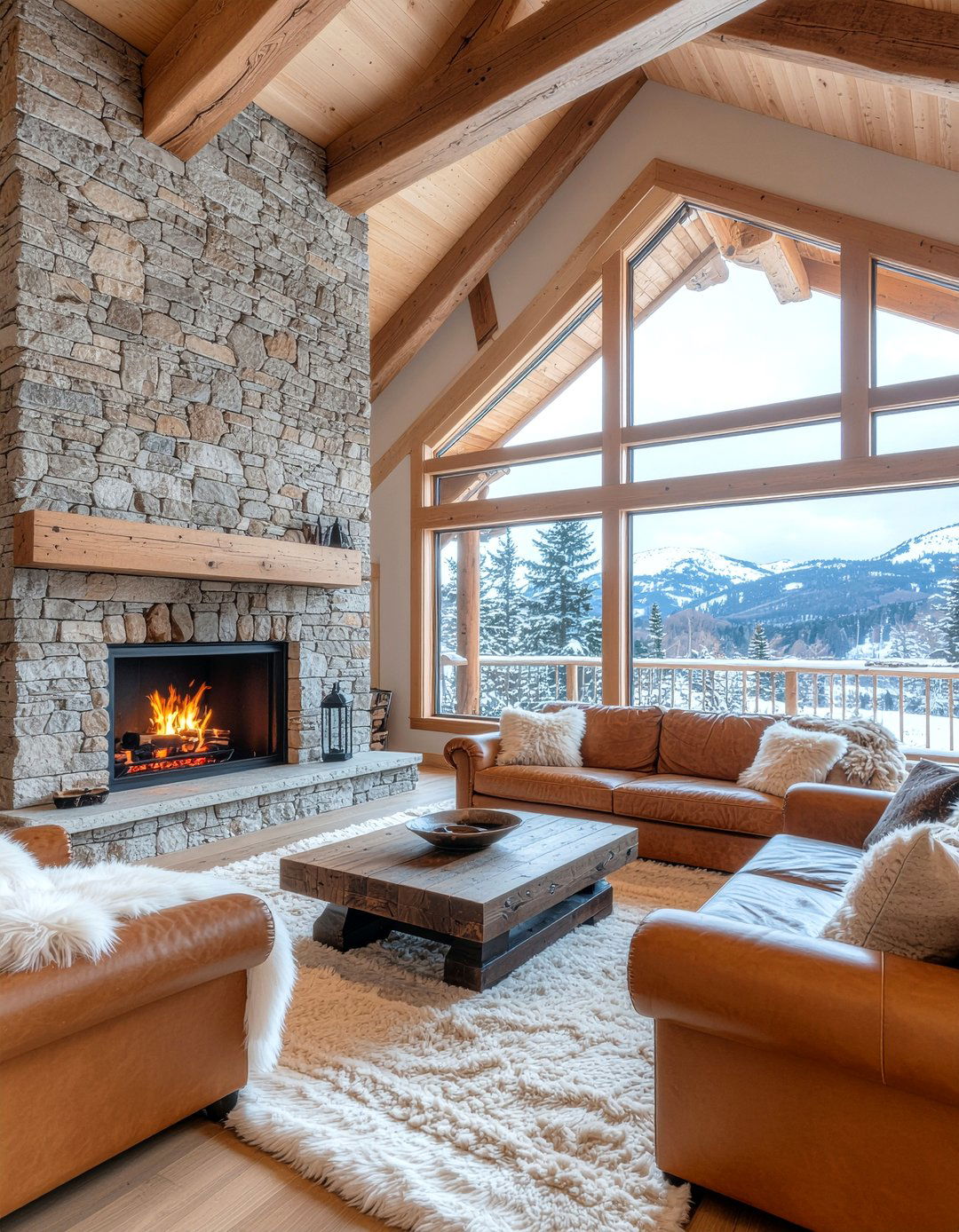 Rustic Mountain Living Room - 30 custom living room ideas