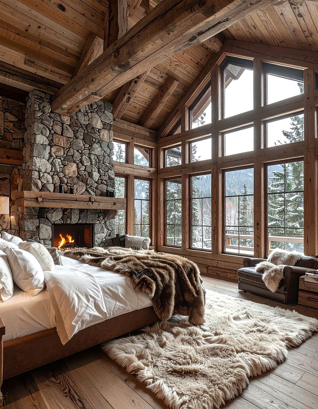 Rustic Mountain Mansion Bedroom - 30 mansion bedroom ideas