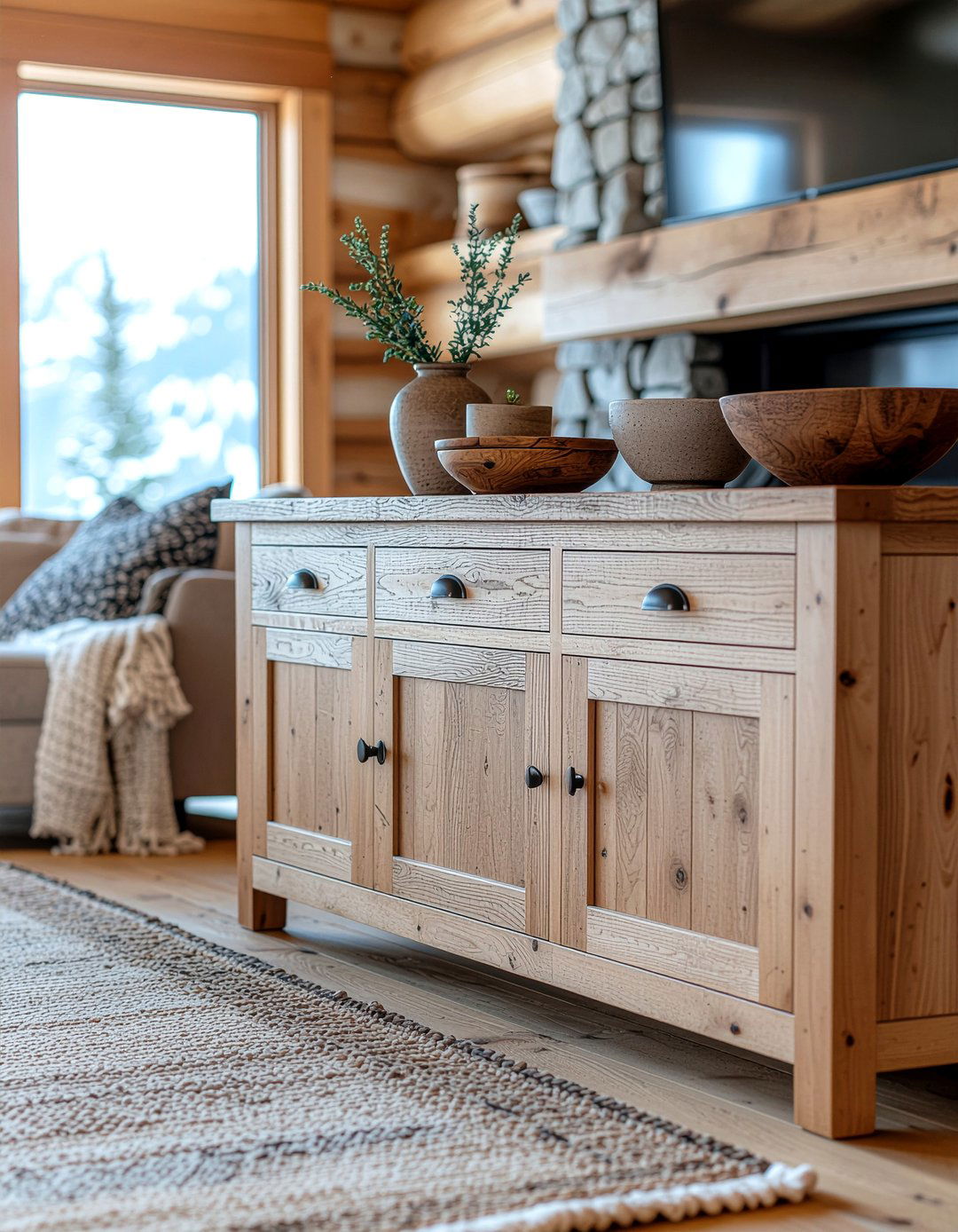Rustic Oak China Cabinet - 30 living room china cabinet ideas