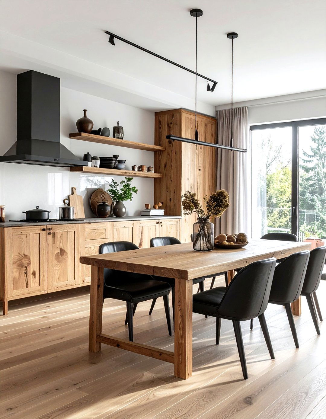 Rustic Oak Sideboard - 30 antique buffet dining room ideas