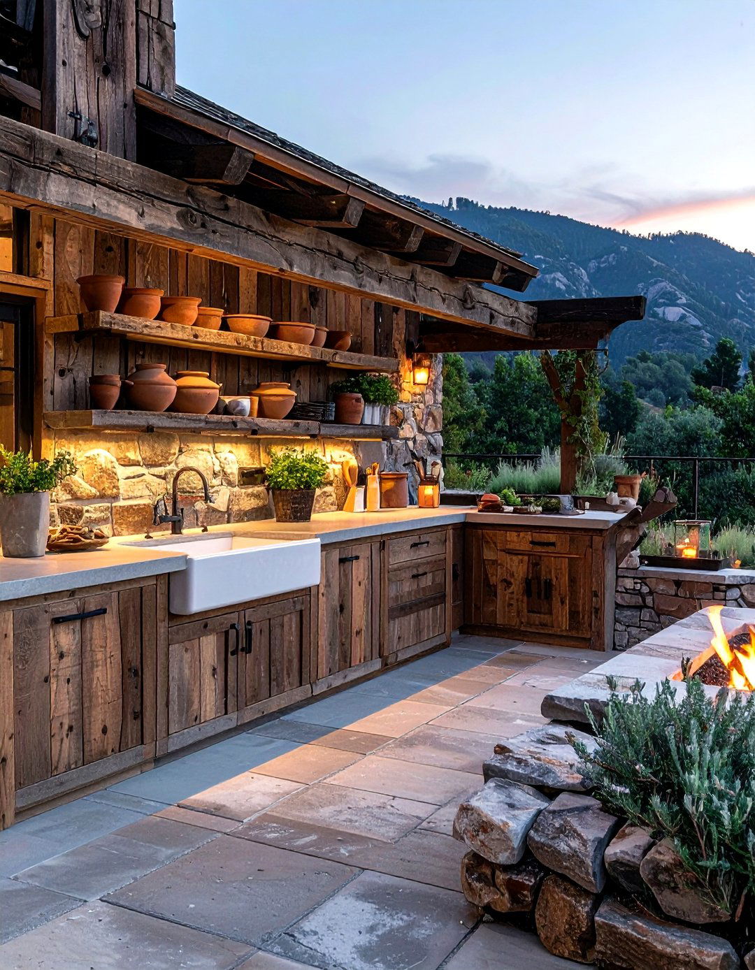 Rustic Outdoor Kitchen - 30 patio kitchen ideas