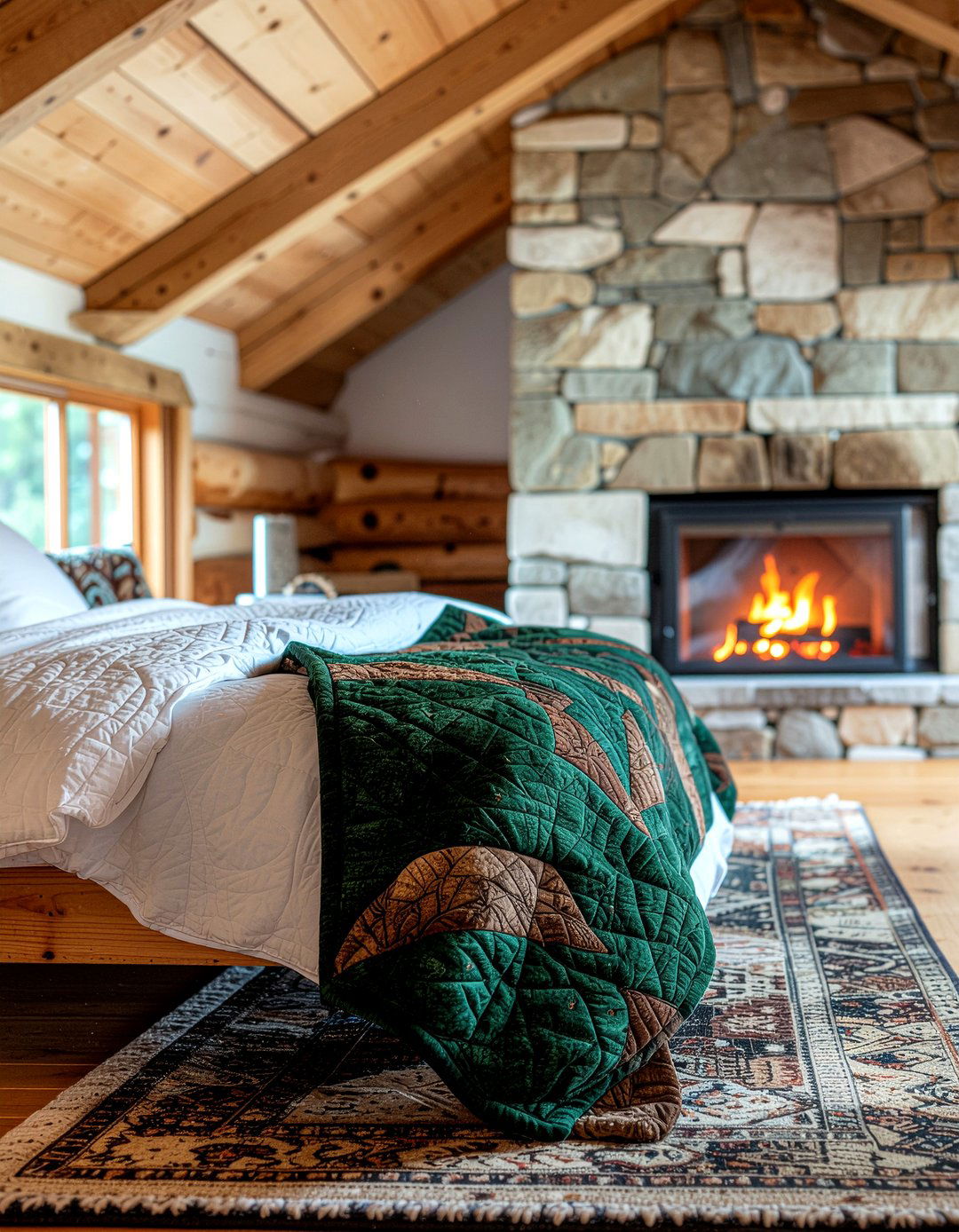 Rustic Quilted Blanket - 30 quilted bedroom ideas