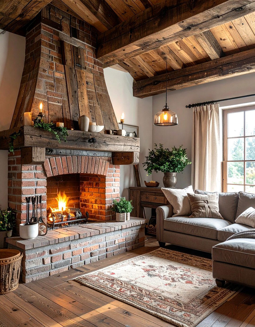 Rustic Reclaimed Wood - 30 mantel decor ideas
