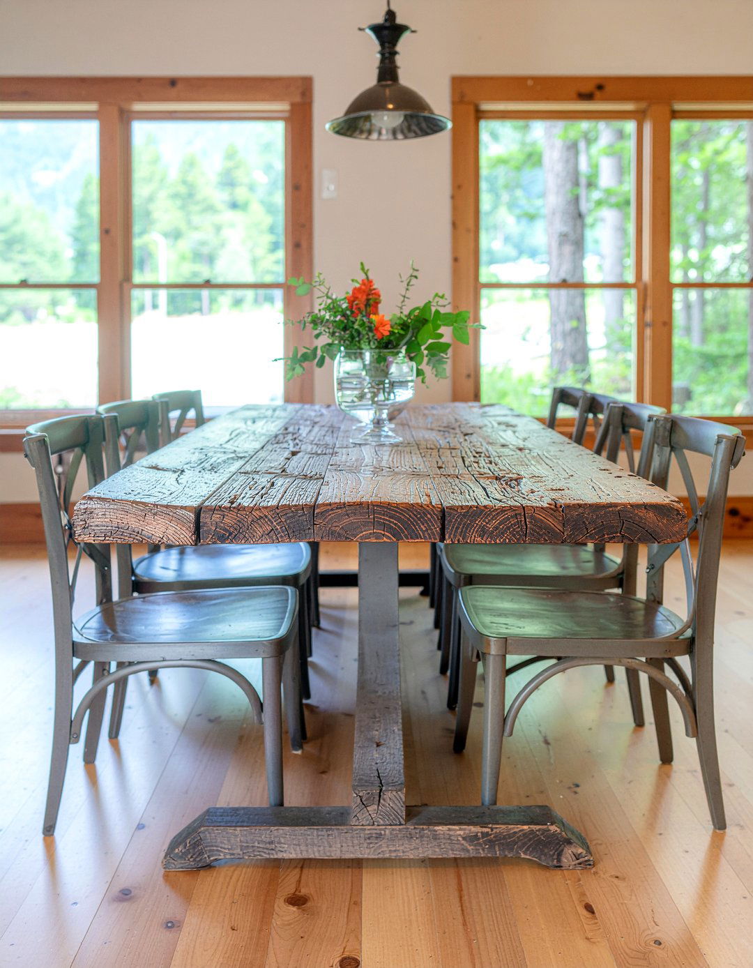 Rustic Reclaimed Wood Captain Chairs - 30 captain dining chair ideas