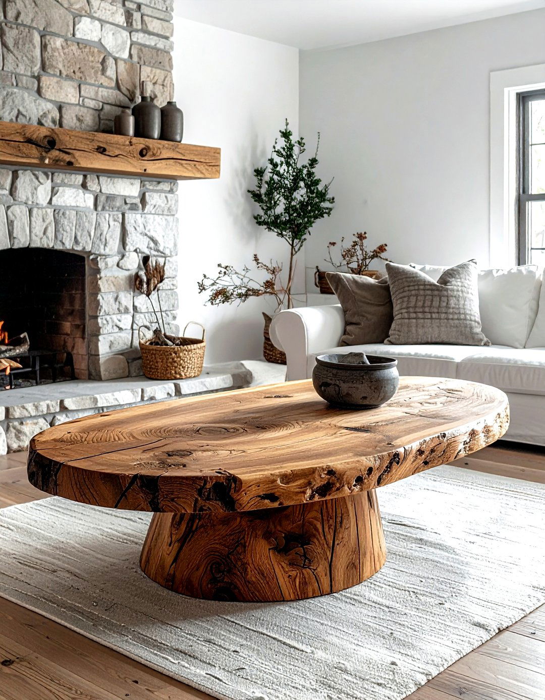 Rustic Reclaimed Wood Coffee Table - 30 living room oval coffee tables