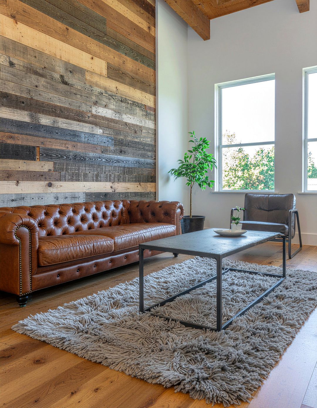 Rustic Reclaimed Wood Shiplap - 30 living room shiplap walls