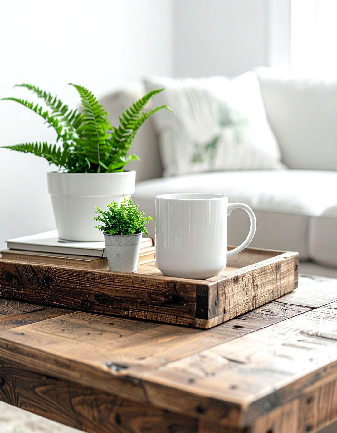 Rustic Reclaimed Wood Tray - 30 catch-all tray ideas