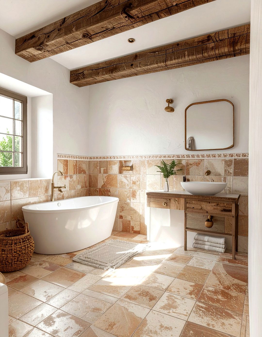 Rustic Spanish bathroom tile - 30 Spanish tile bathroom ideas