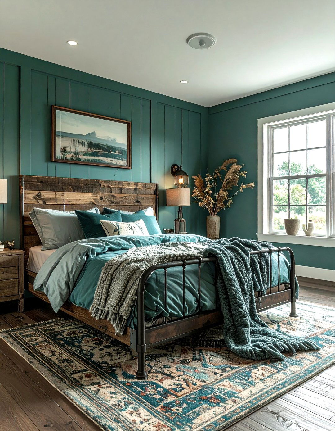 Rustic Teal Bedroom - 30 teal bedroom ideas