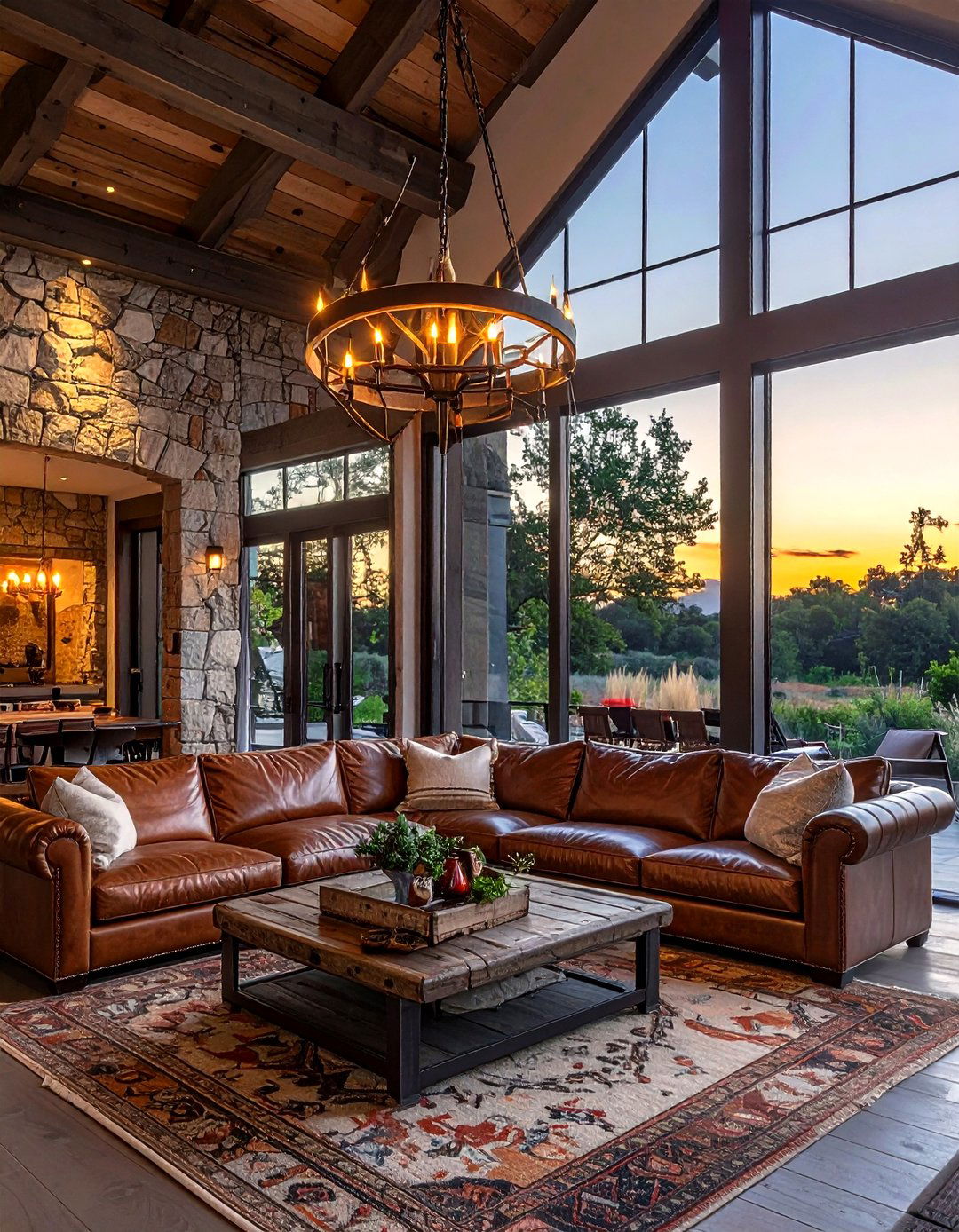 Rustic Wagon Wheel Chandelier - 30 living room chandeliers