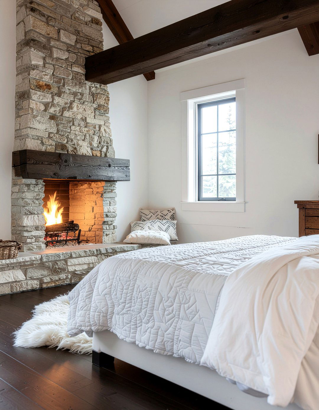 Rustic White Bedroom - 30 bedroom white bedding ideas