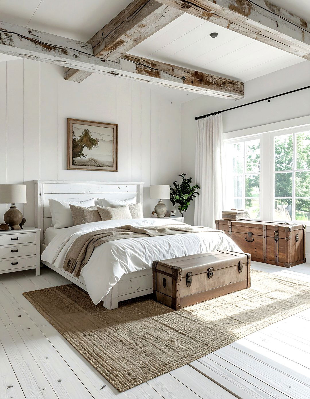 Rustic White Bedroom - 30 bright white bedroom ideas