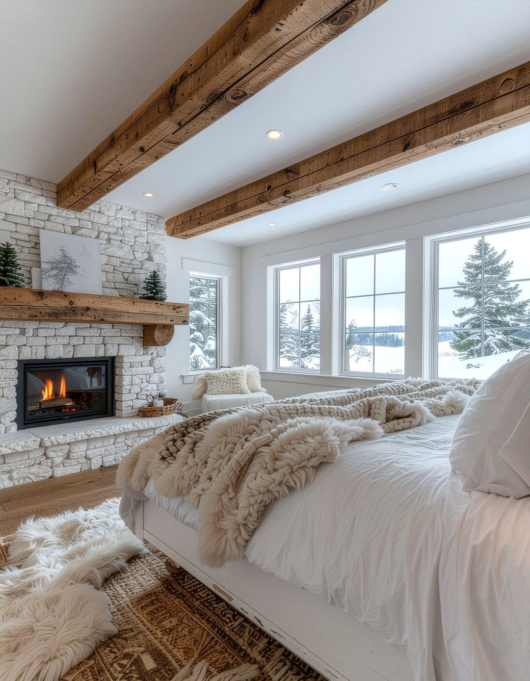 Rustic White Bedroom - 30 all white bedroom ideas