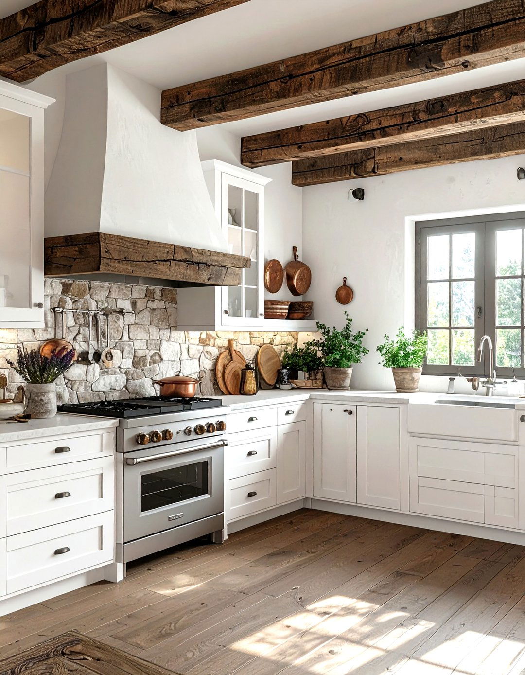 Rustic White Kitchen - 30 white kitchen design ideas