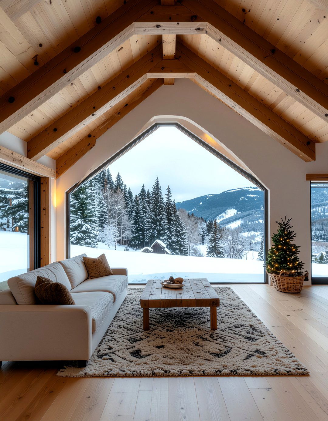 Rustic Wood Archway - 30 living room archway ideas