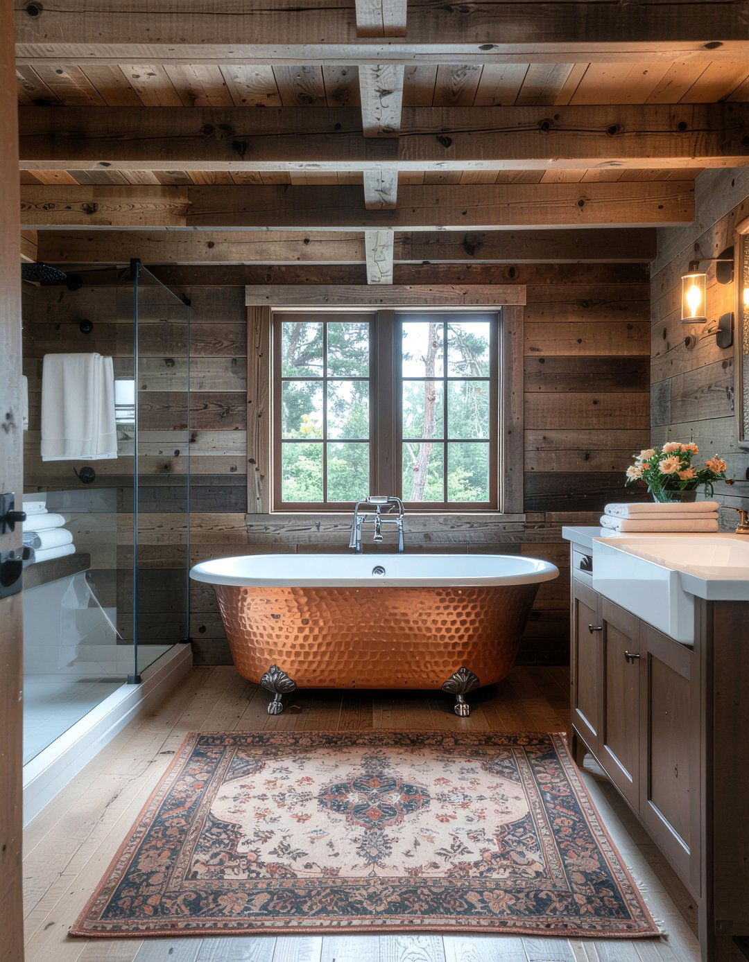 Rustic Wood Bathroom - 30 cozy bathroom settings