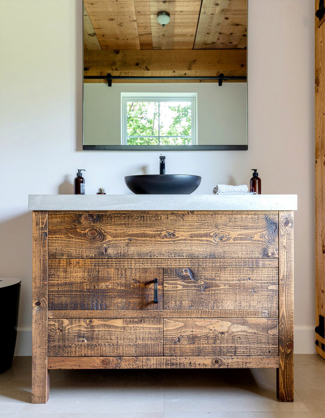 Rustic Wood Bathroom Cabinet - 30 bathroom cabinet ideas