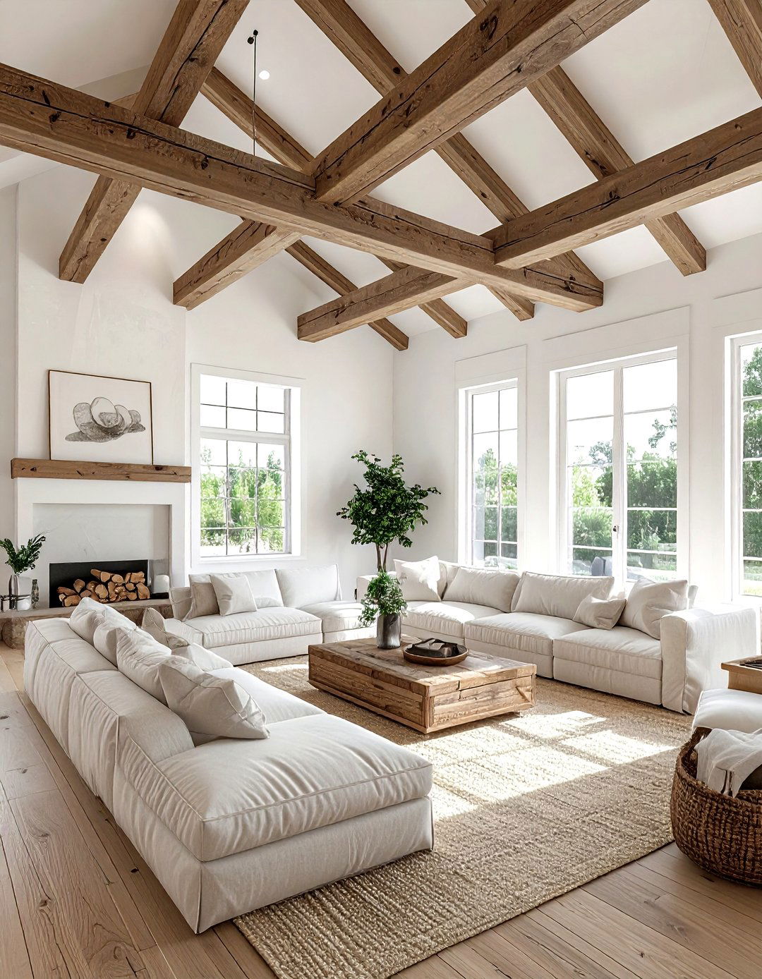 Rustic Wood Beams - 30 woodland decor ideas