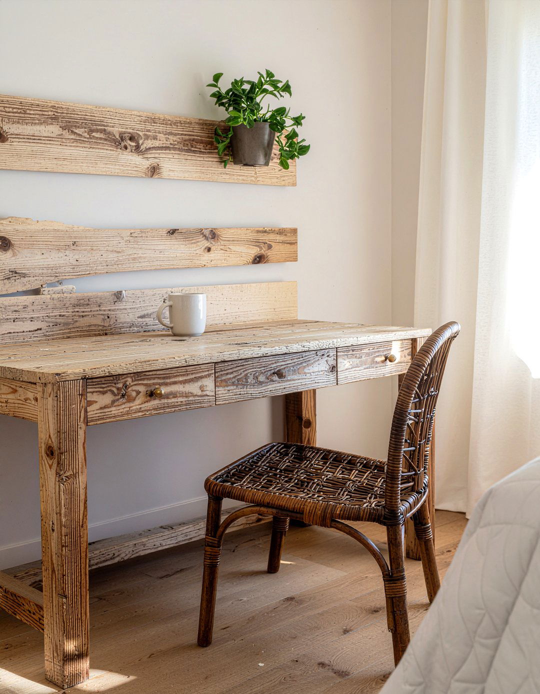 Rustic Wood Bedroom Desk - 30 bedroom desk ideas