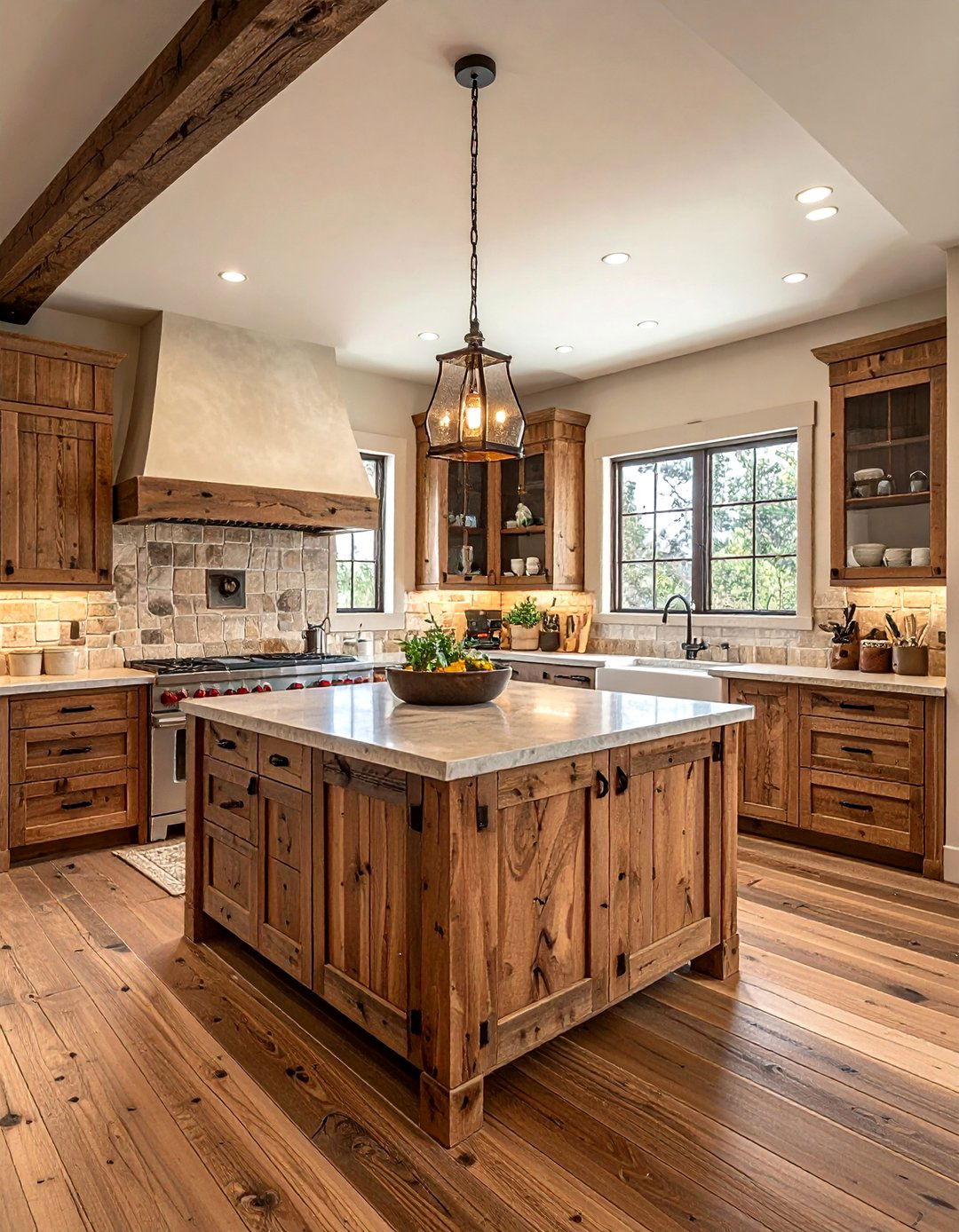 Rustic Wood Cabinet - 30 Santa Fe kitchen ideas