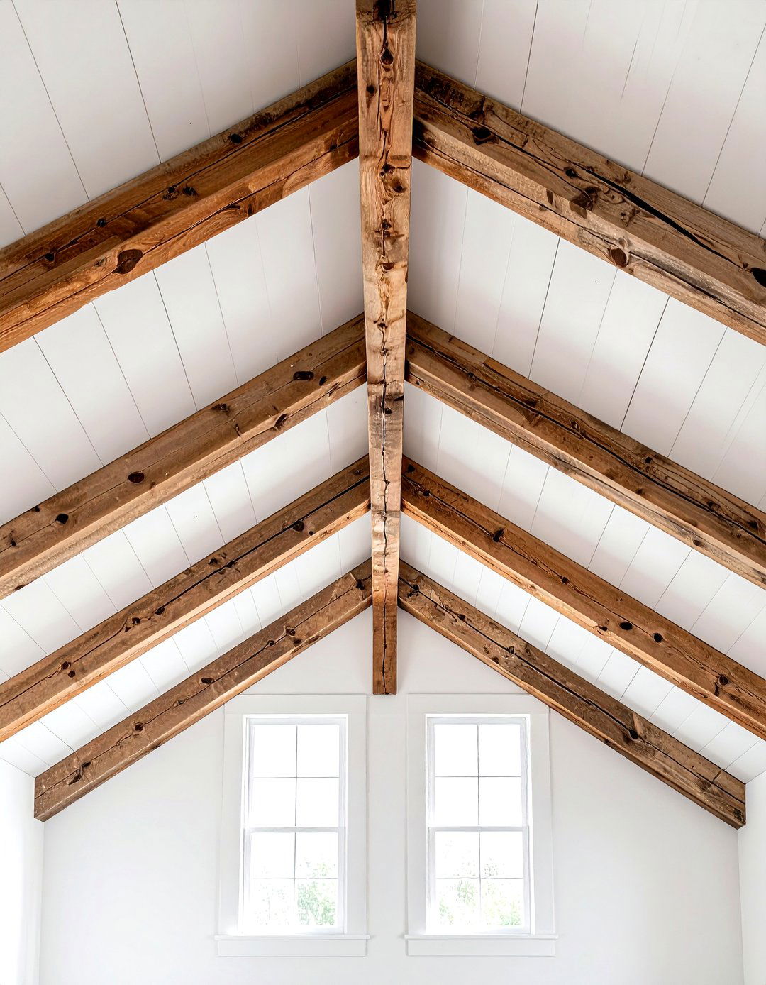 Rustic Wood Ceiling Beams - 30 reclaimed wood dining room ideas