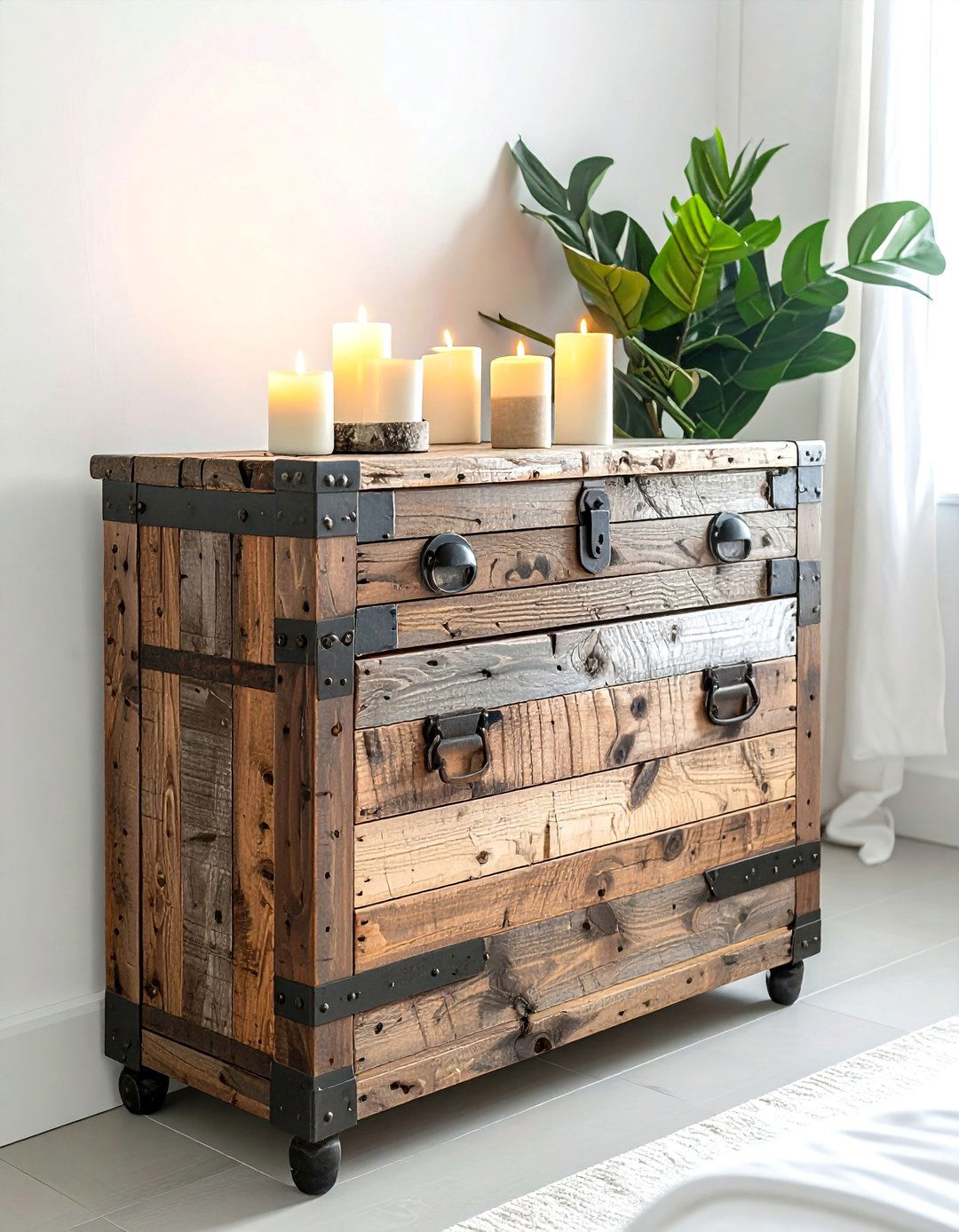 Rustic Wood Chest - 30 secondhand bedroom ideas