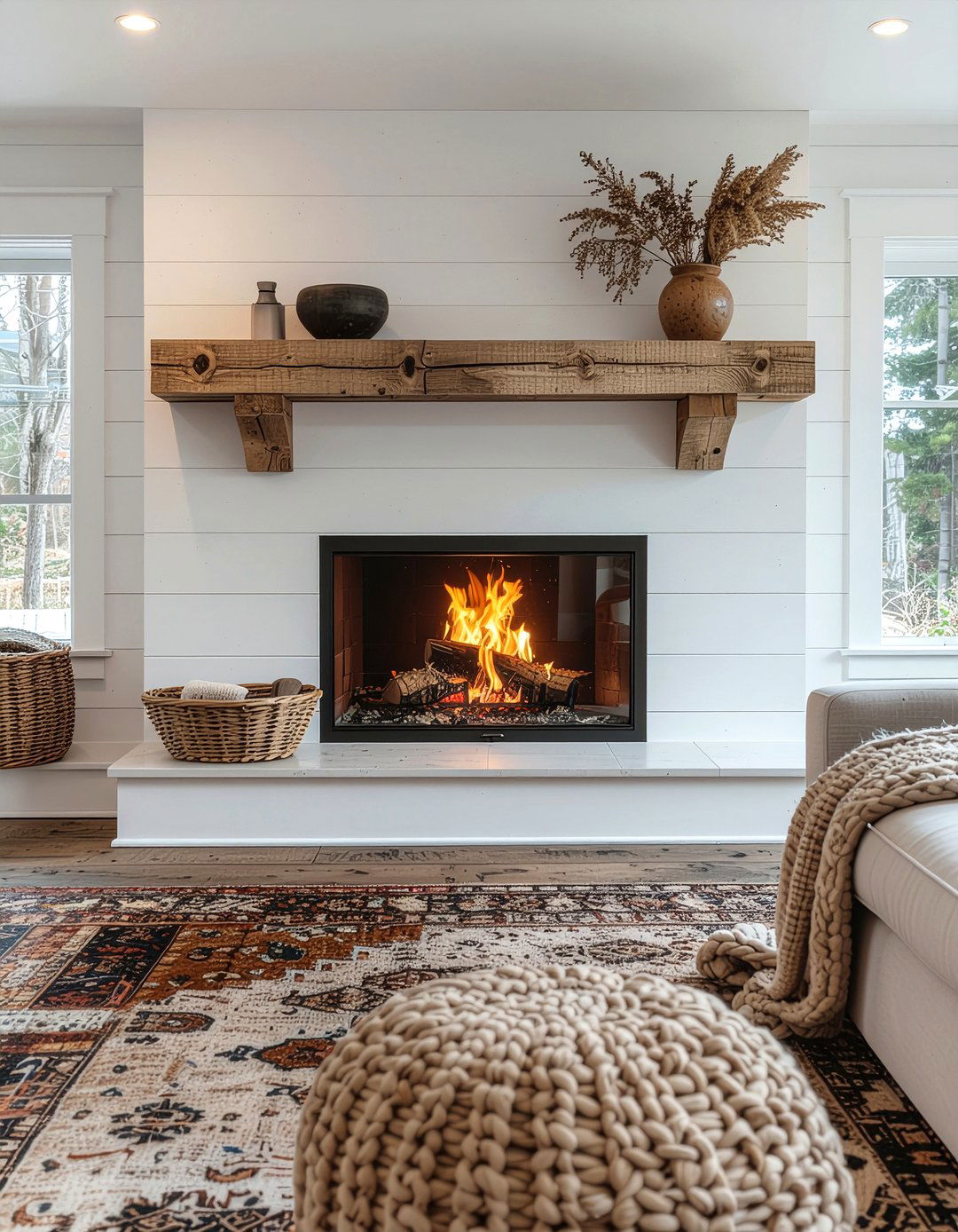 Rustic Wood Corbels - 30 living room corbel ideas