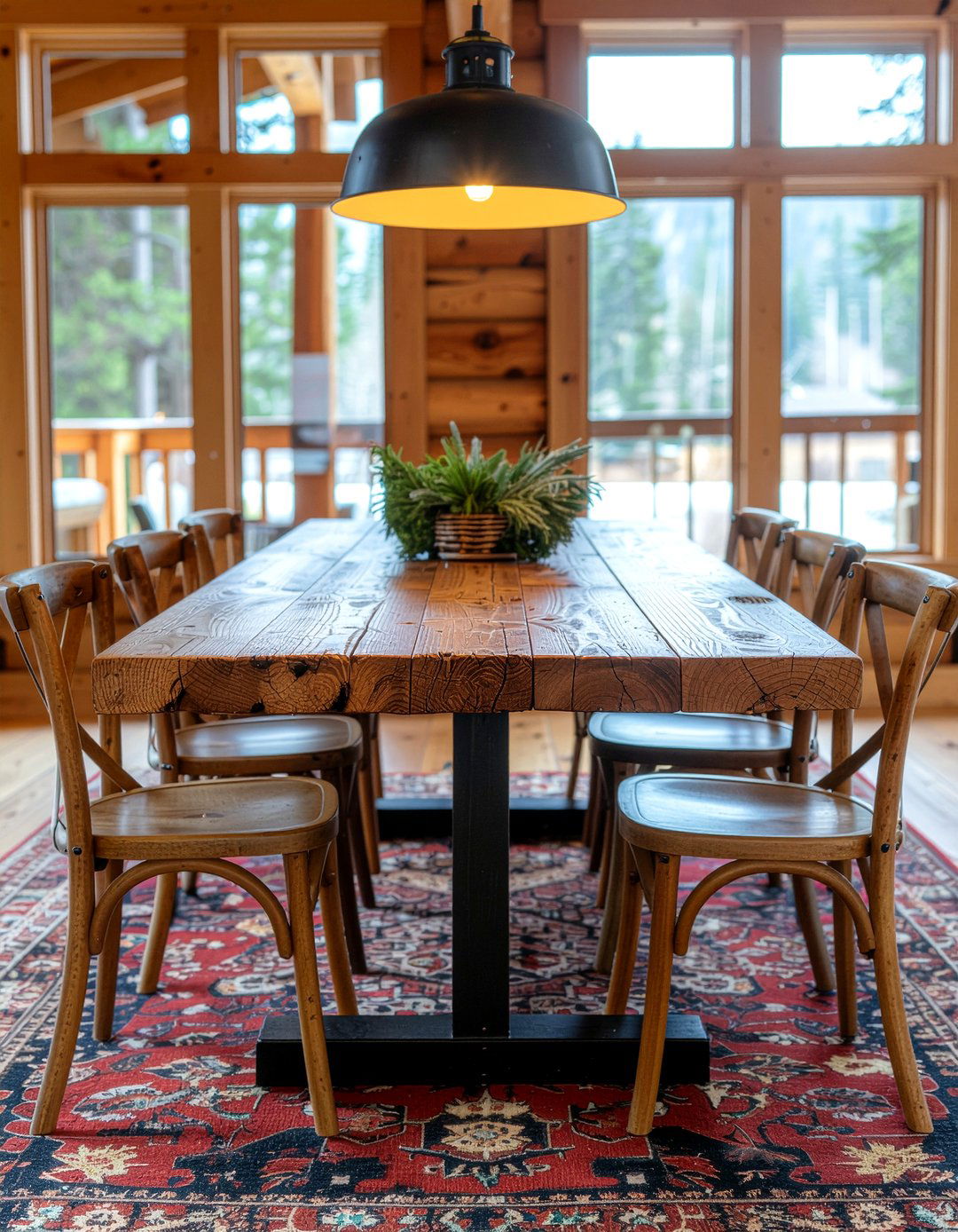 Rustic Wood Dining Chair - 30 cross back dining chair ideas