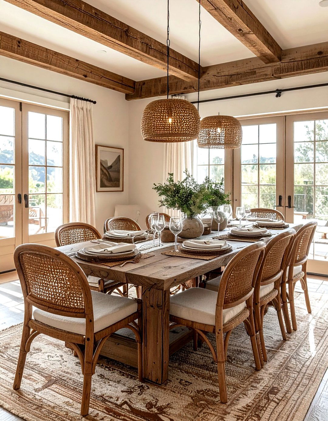 Rustic Wood Dining Room - 30 Napa Valley dining room ideas