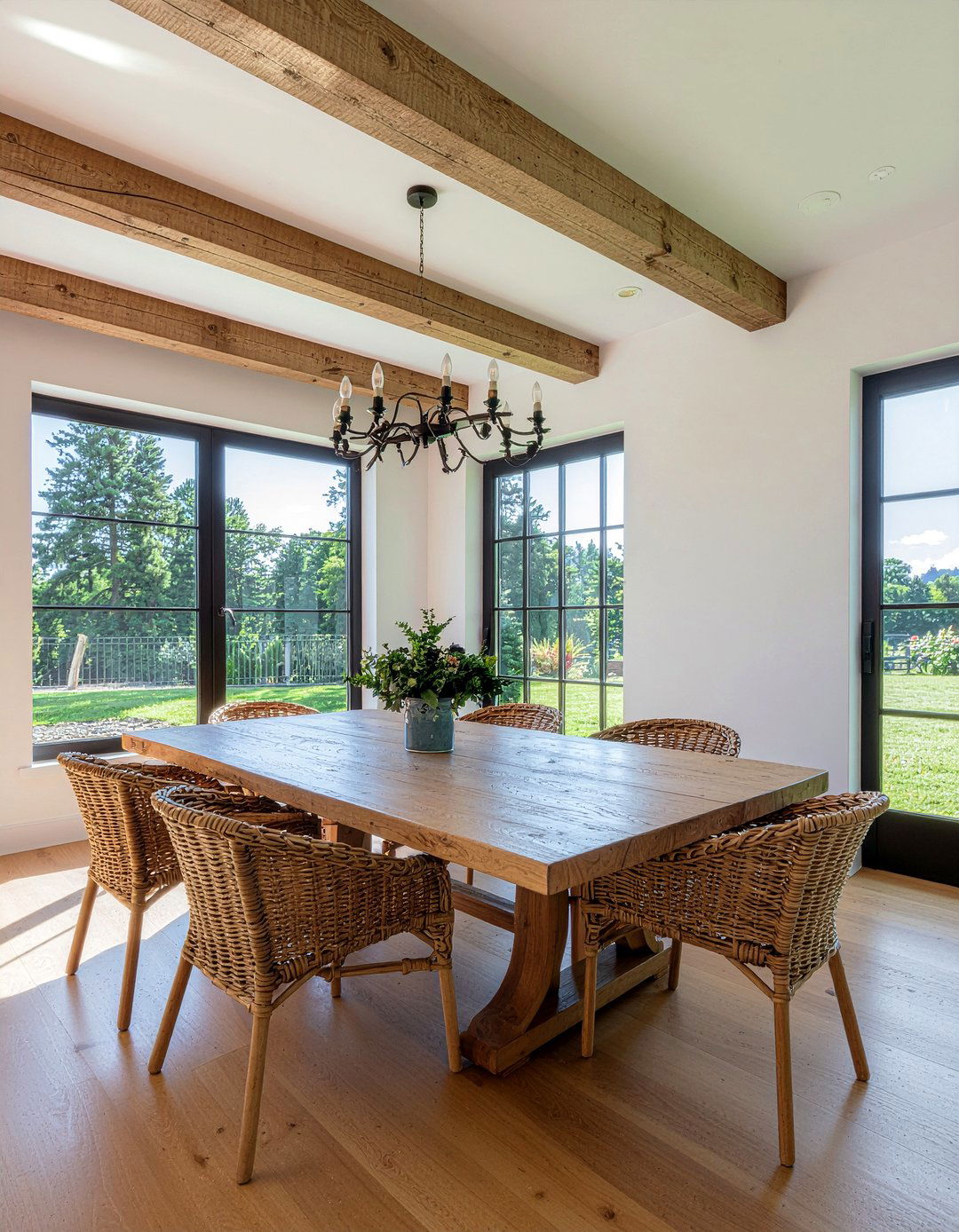 Rustic Wood Dining Room - 30 dining room Sunday dinner ideas
