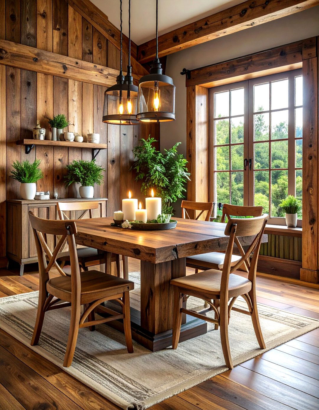 Rustic Wood Dining Room - 30 gorgeous dining room ideas