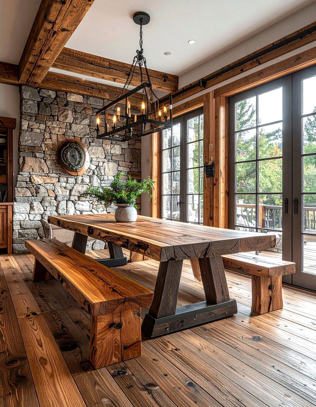 Rustic Wood Dining Room - 30 American dining room ideas