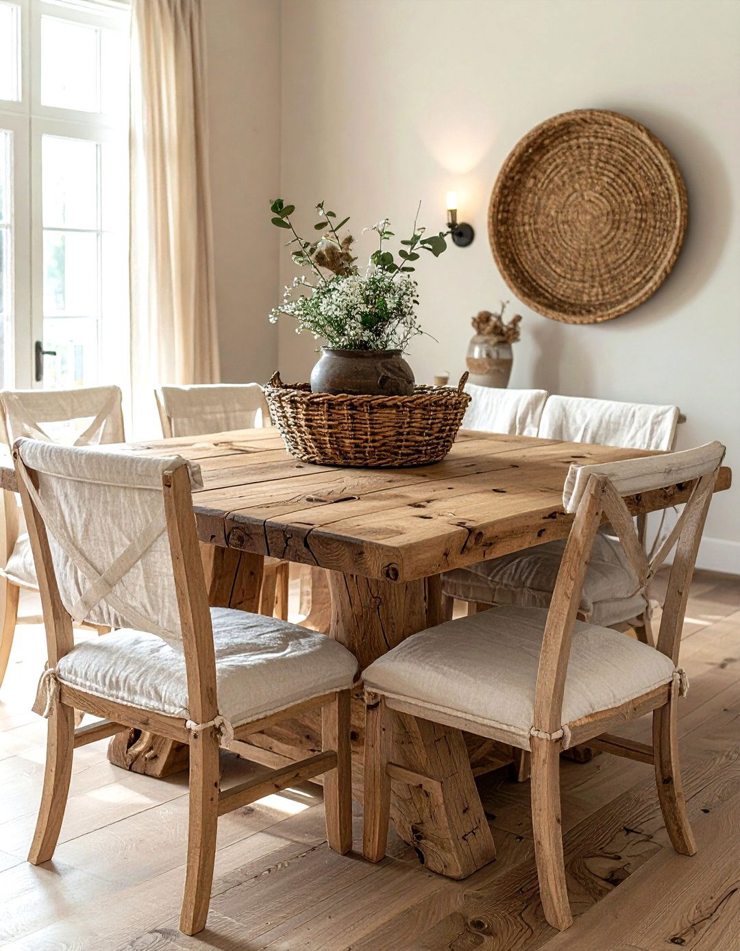Rustic Wood Dining Table - 30 dining room casual entertaining ideas
