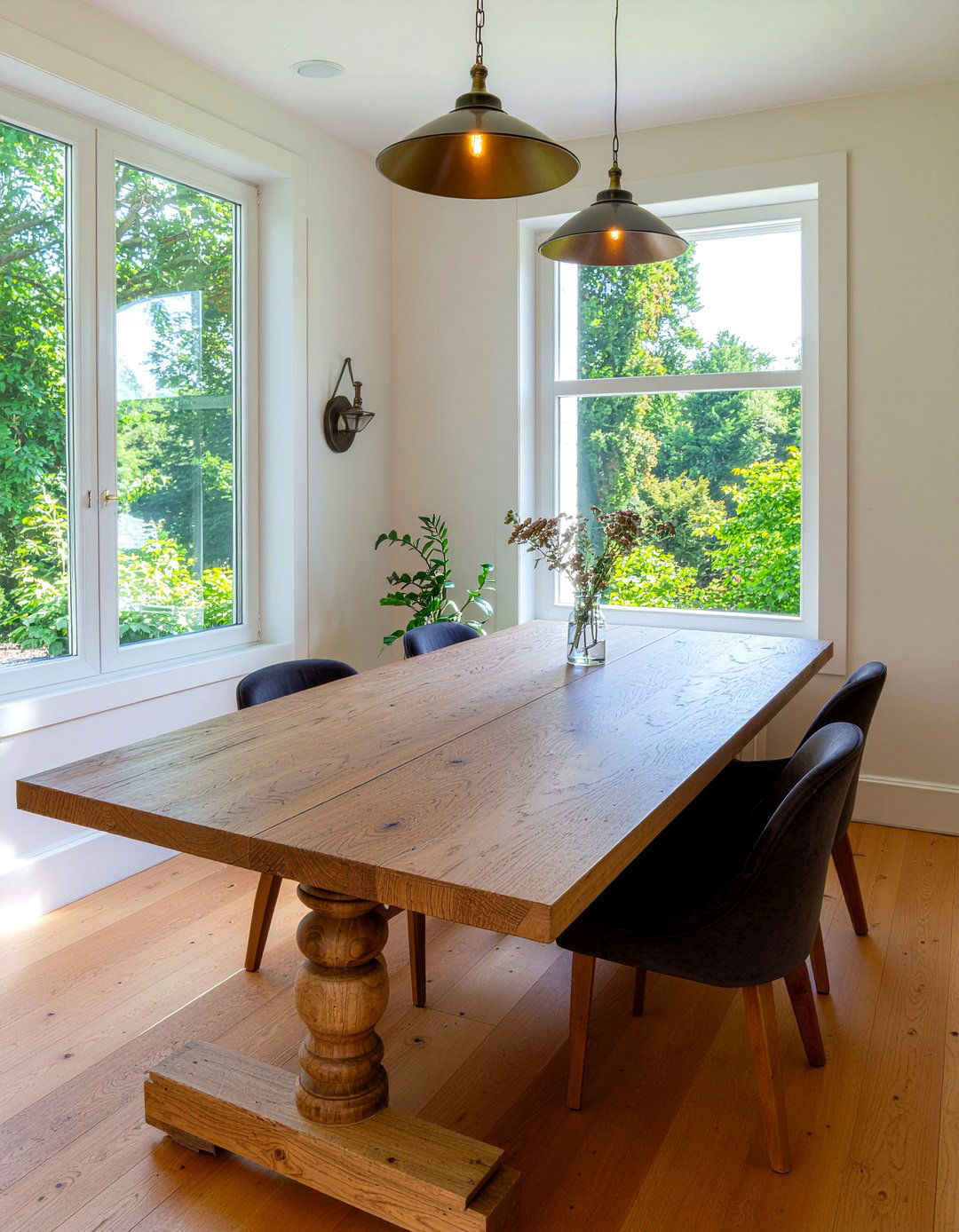 Rustic Wood Dining Table - 30 English cottage dining room ideas