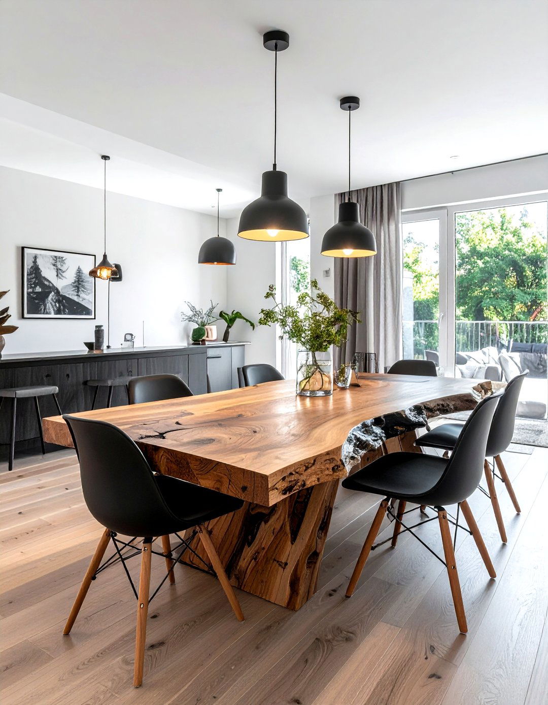 Rustic Wood Dining Table - 30 real life dining room ideas