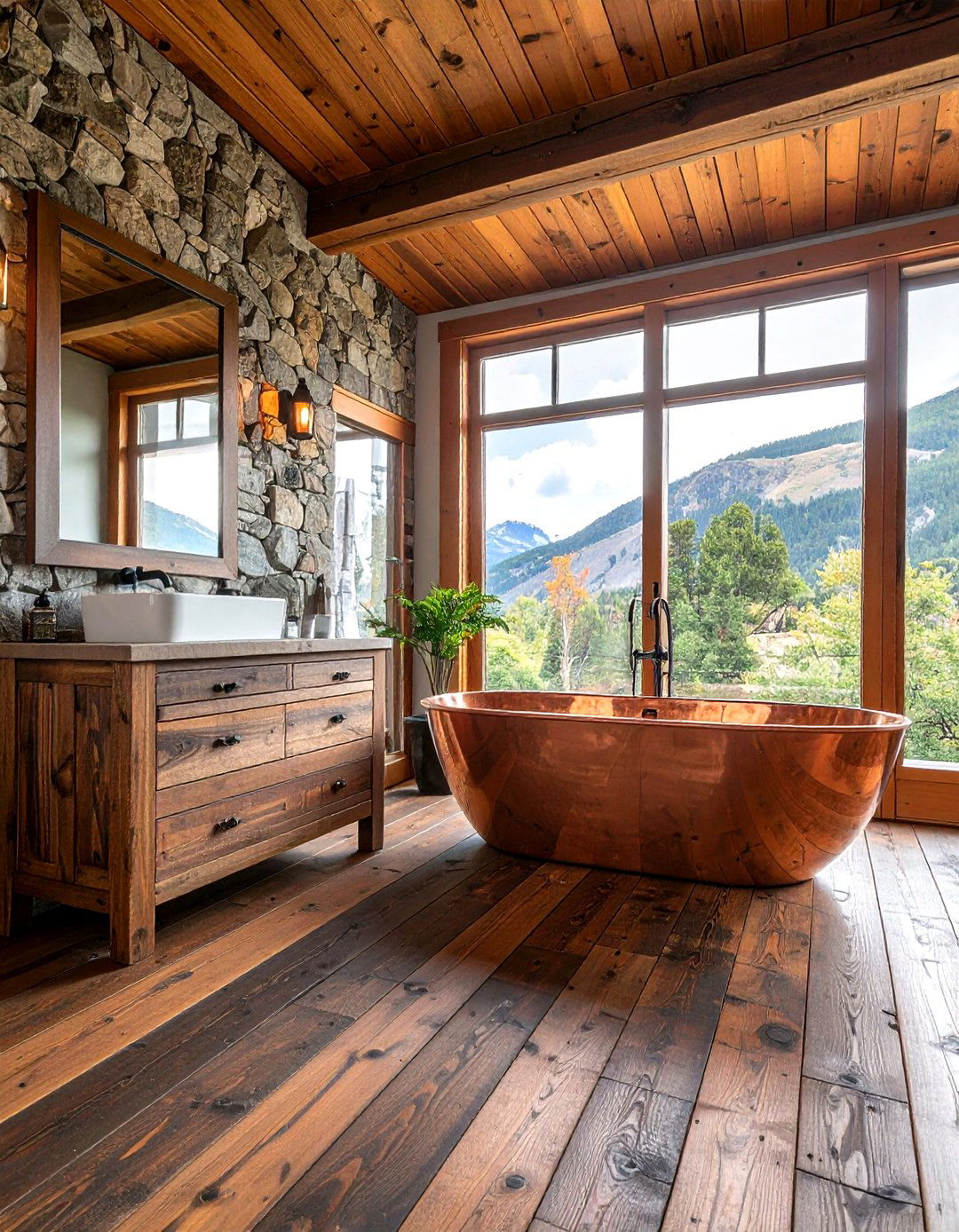 Rustic Wood Floor Bathroom - 30 wood floor bathroom ideas