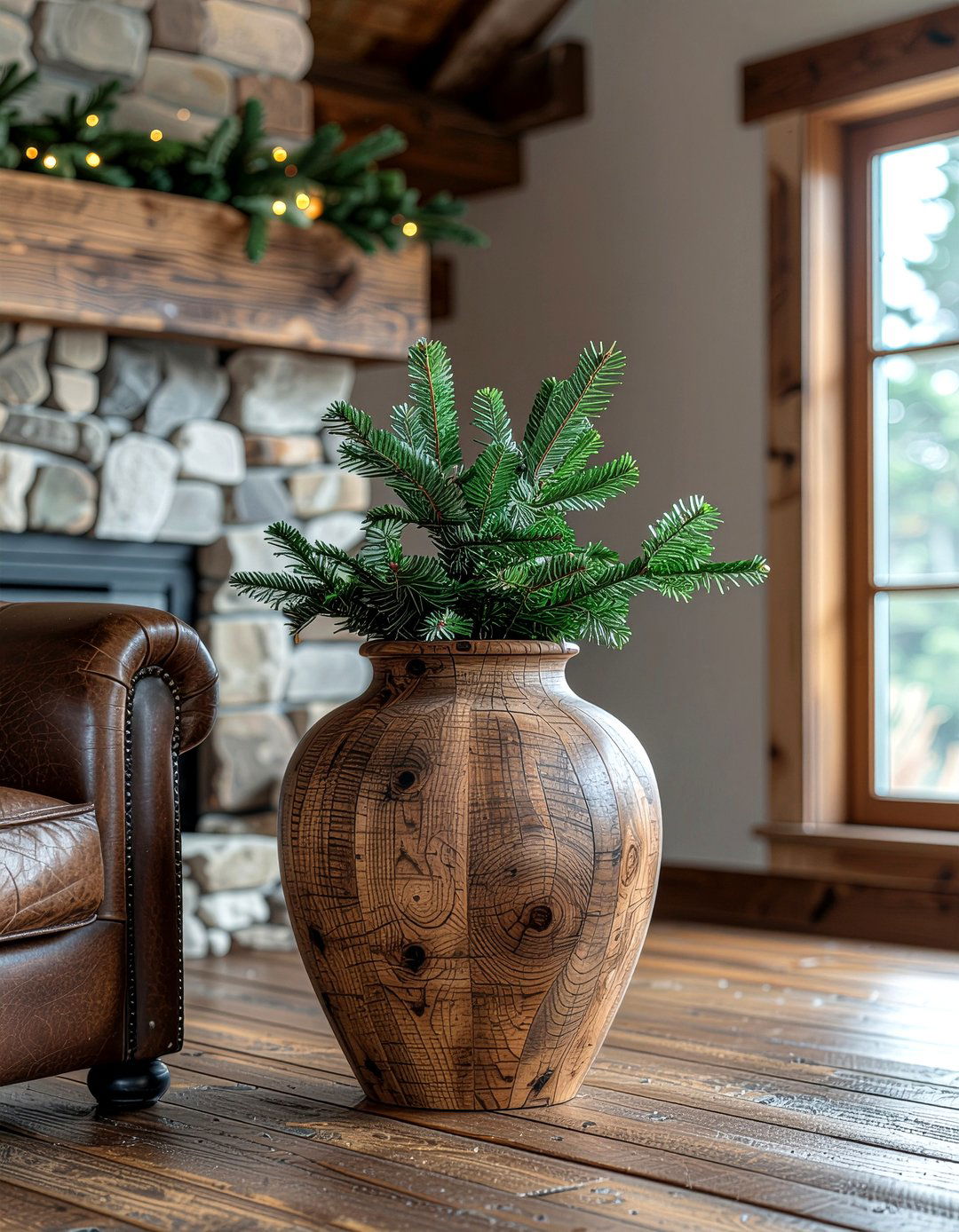 Rustic Wood Floor Vase - 30 floor vase ideas