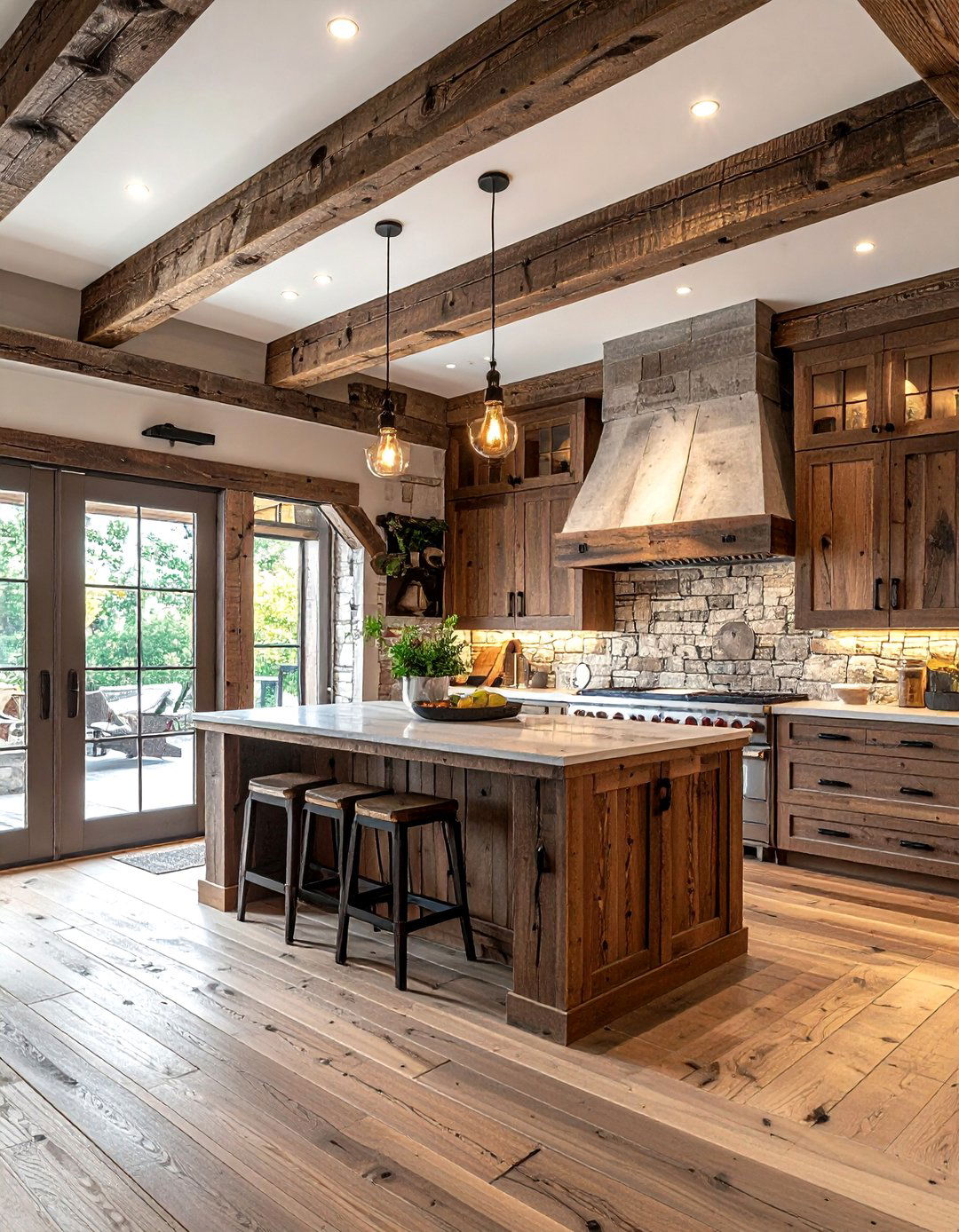 Rustic Wood Kitchen - 30 scaled kitchen ideas