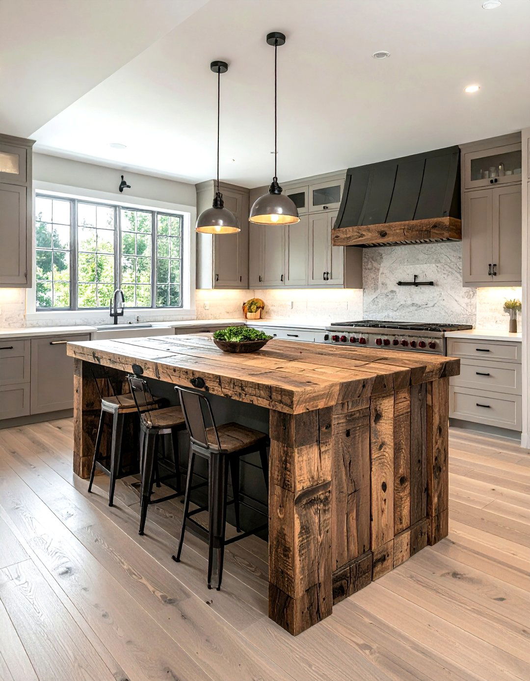 Rustic Wood Kitchen Island - 30 Southern kitchen ideas
