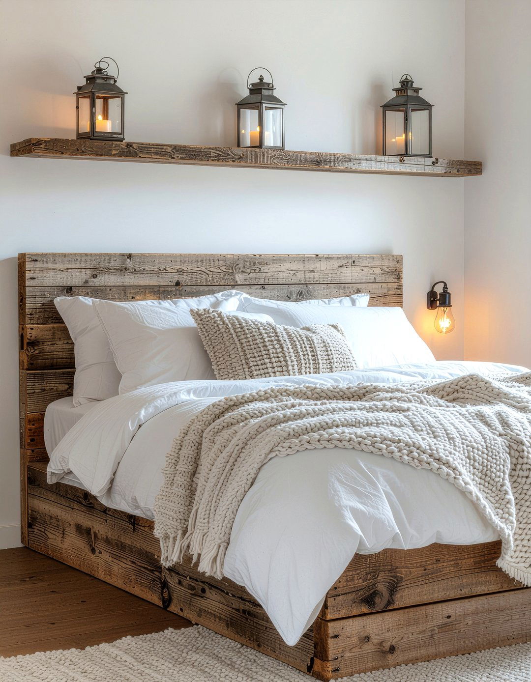 Rustic Wood Storage Bed - 30 bedroom bookcase headboards