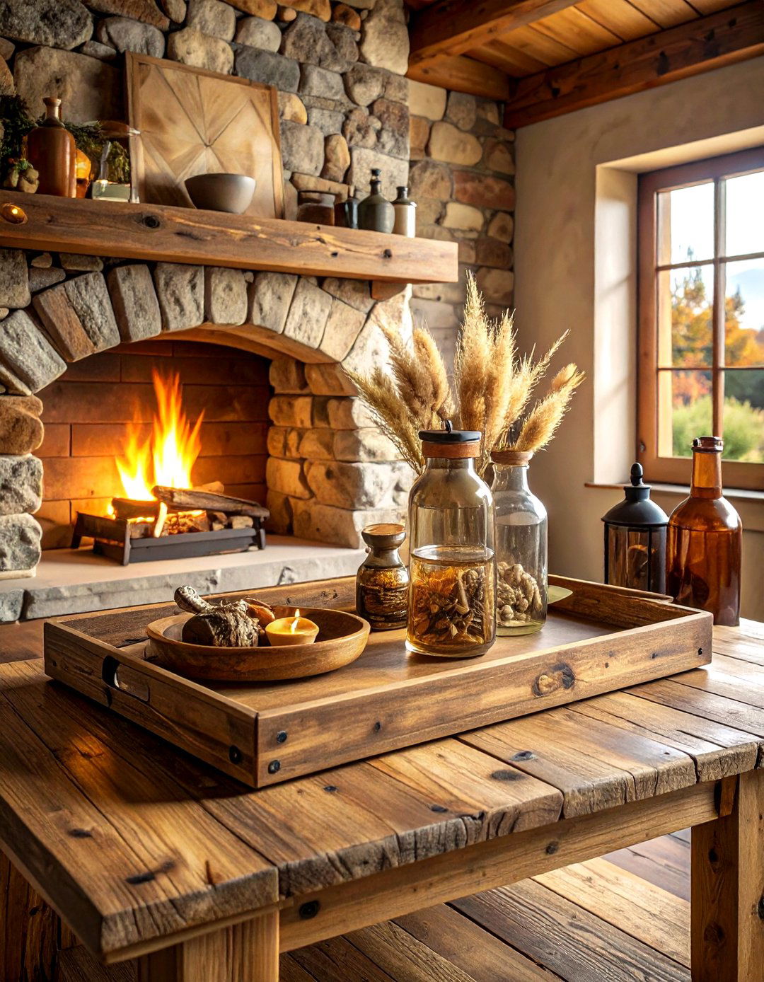Rustic Wood Tray - 30 wood tray ideas