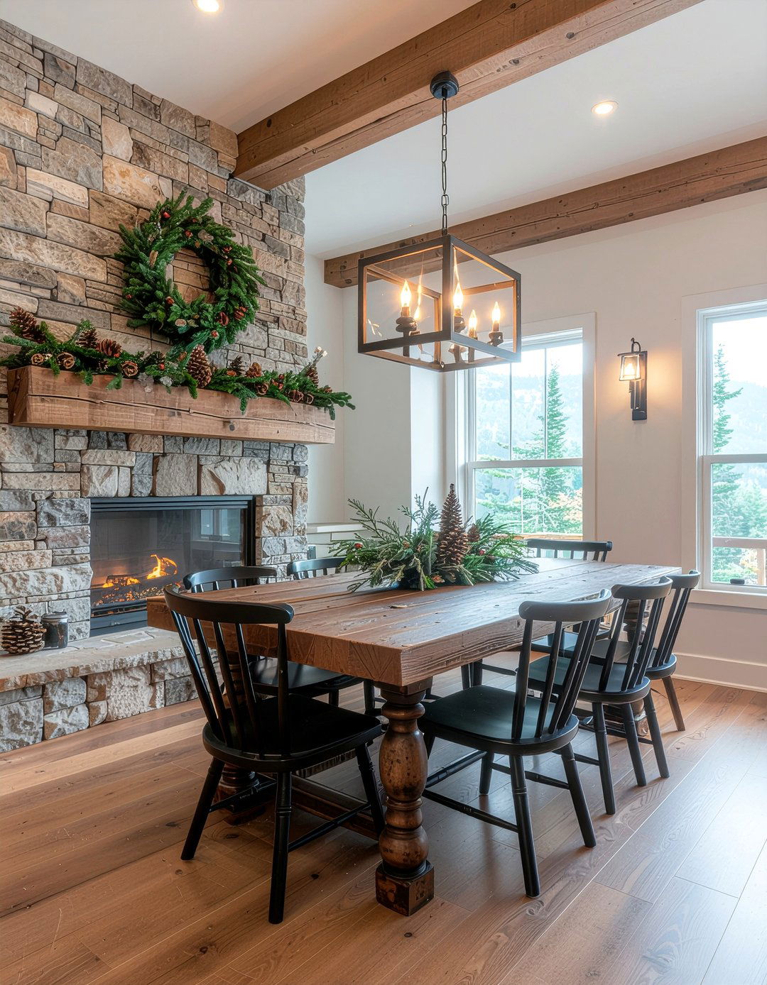 Rustic Wood Wall Sconce - 30 dining room sconce ideas