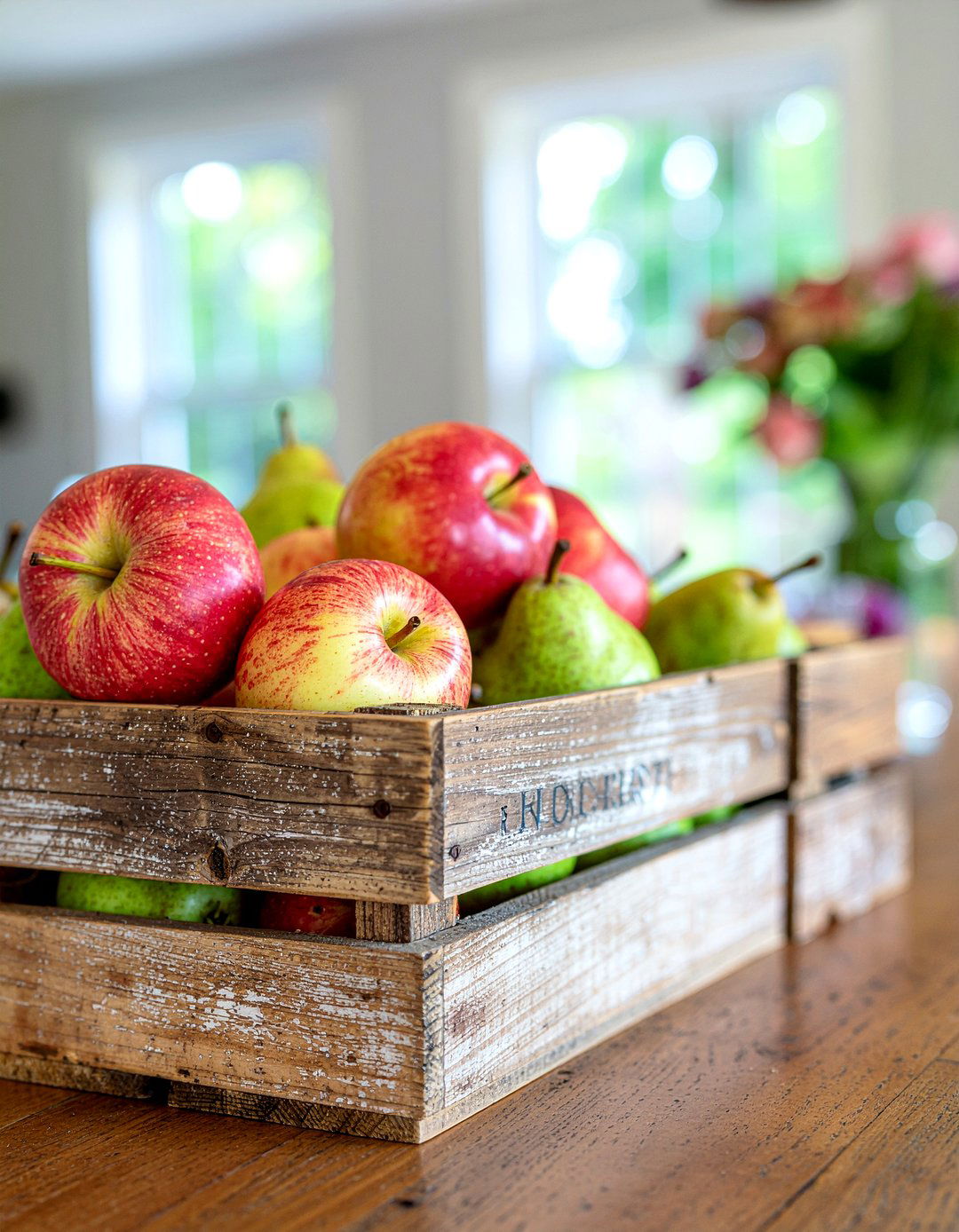 Rustic Wooden Fruit Box - 30 fruit centerpiece dining ideas