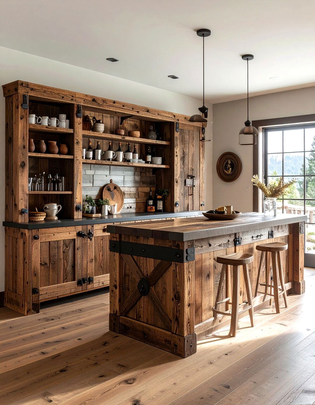 Rustic bar cabinet - 30 dining room bar cabinet ideas