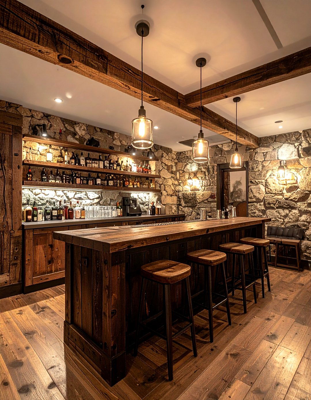 Rustic basement bar - 30 beautiful home decor ideas