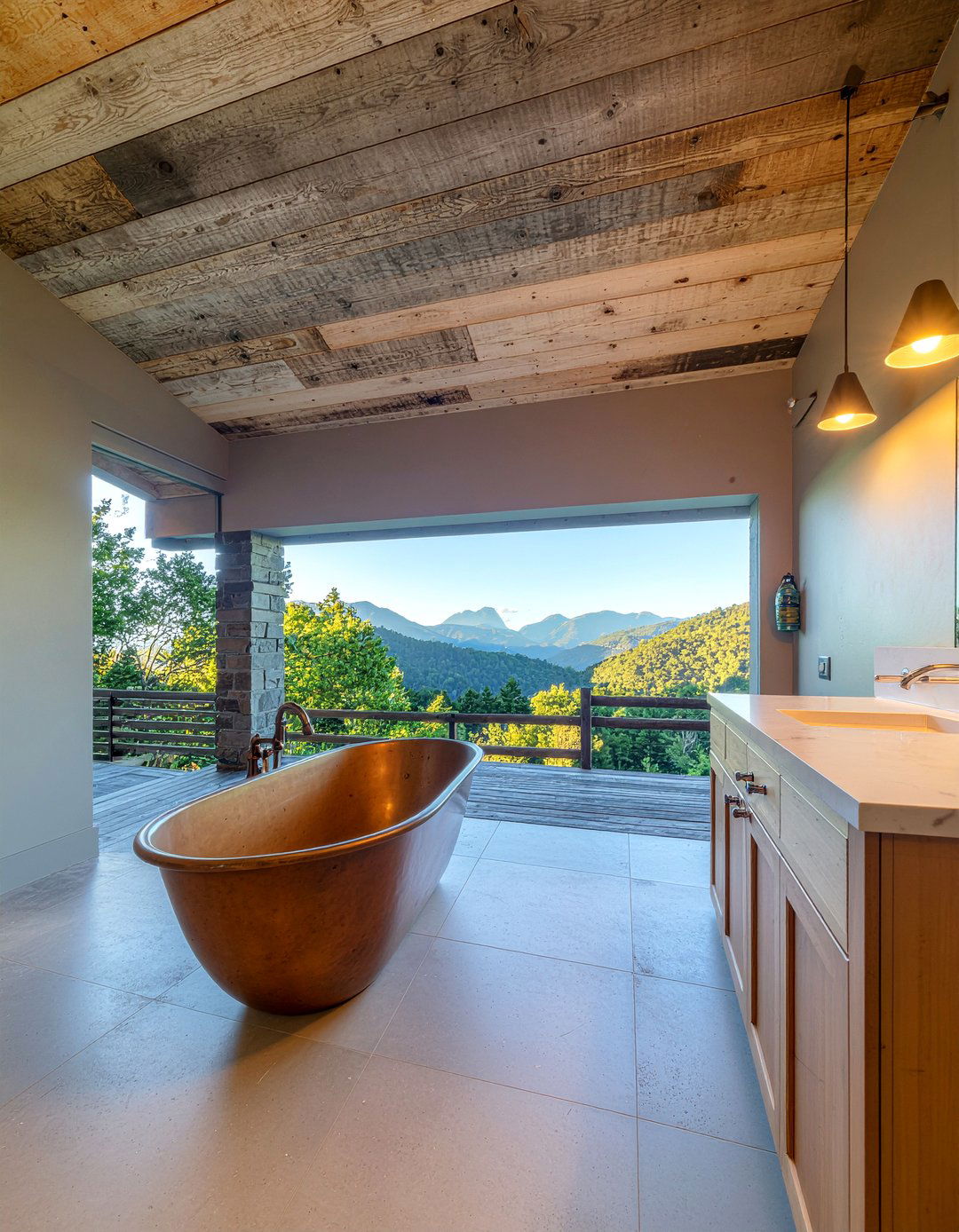 Rustic bathroom tray ceiling reclaimed wood - 30 bathroom tray ceiling ideas
